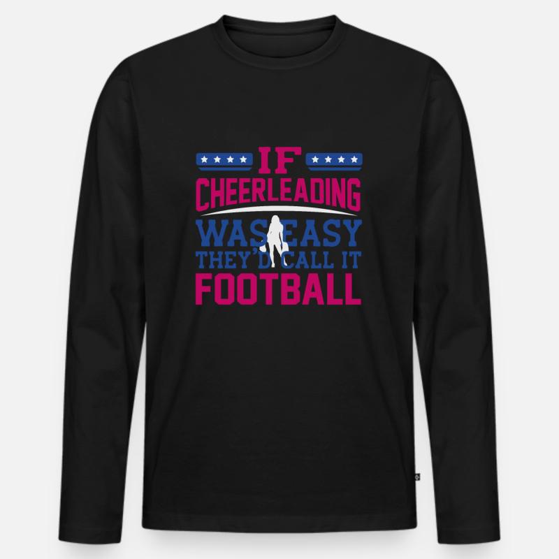 Cheerleader - Männer Premium Bio Langarmshirt - Schwarz