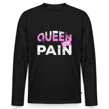 physiotherapist - Men's Premium Organic Long Sleeve Shirt - black - Front - Nico (187cm)