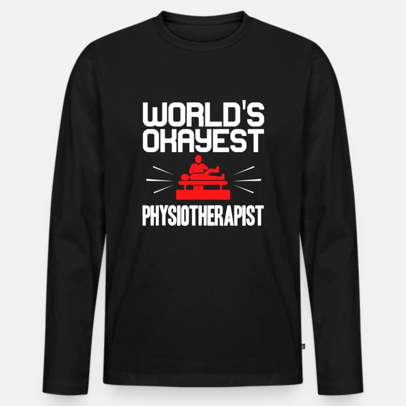 Physiotherapeut - Männer Premium Bio Langarmshirt - Schwarz