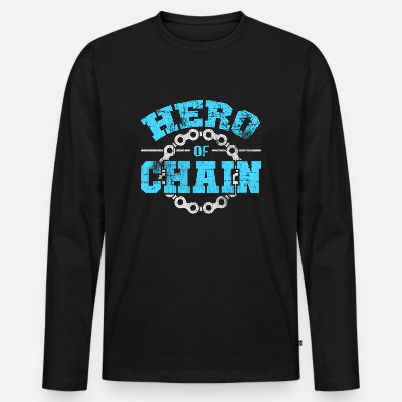 Fahrrad - Männer Premium Bio Langarmshirt - Schwarz