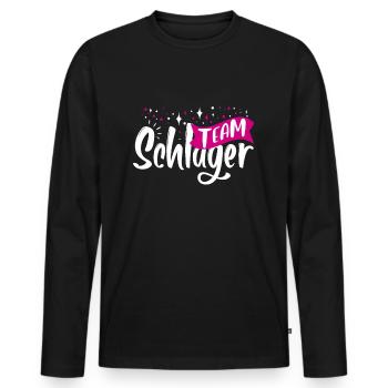 Team hit - Men's Premium Organic Long Sleeve Shirt - black - Front - Nico (187cm)