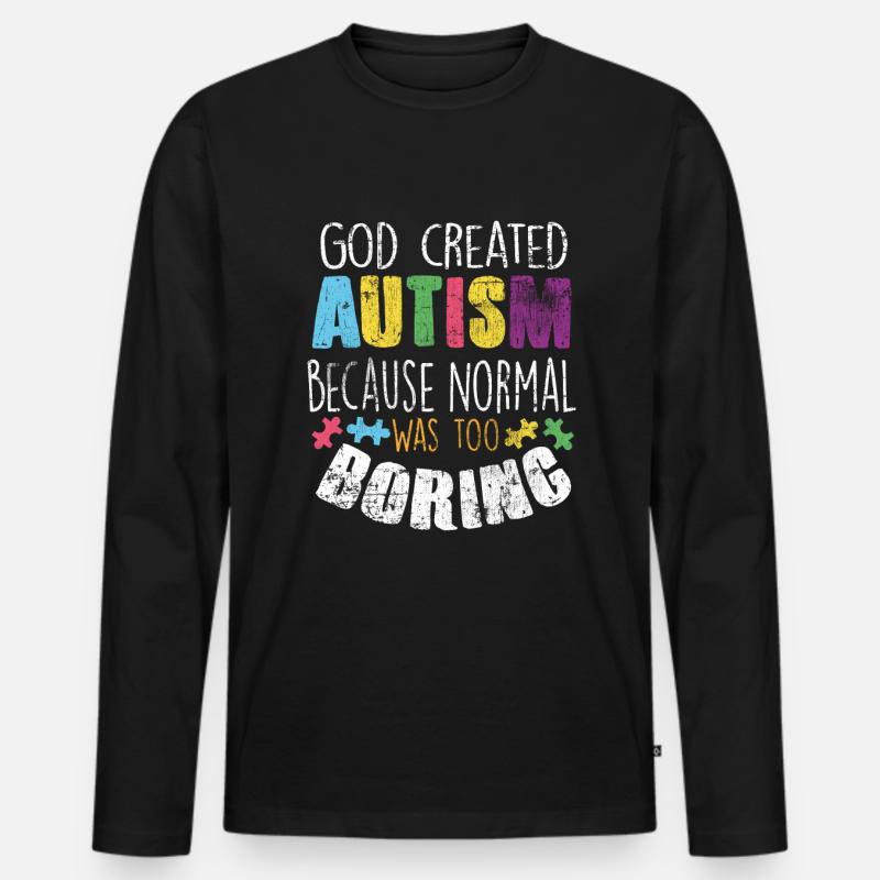 Autist - Männer Premium Bio Langarmshirt - Schwarz