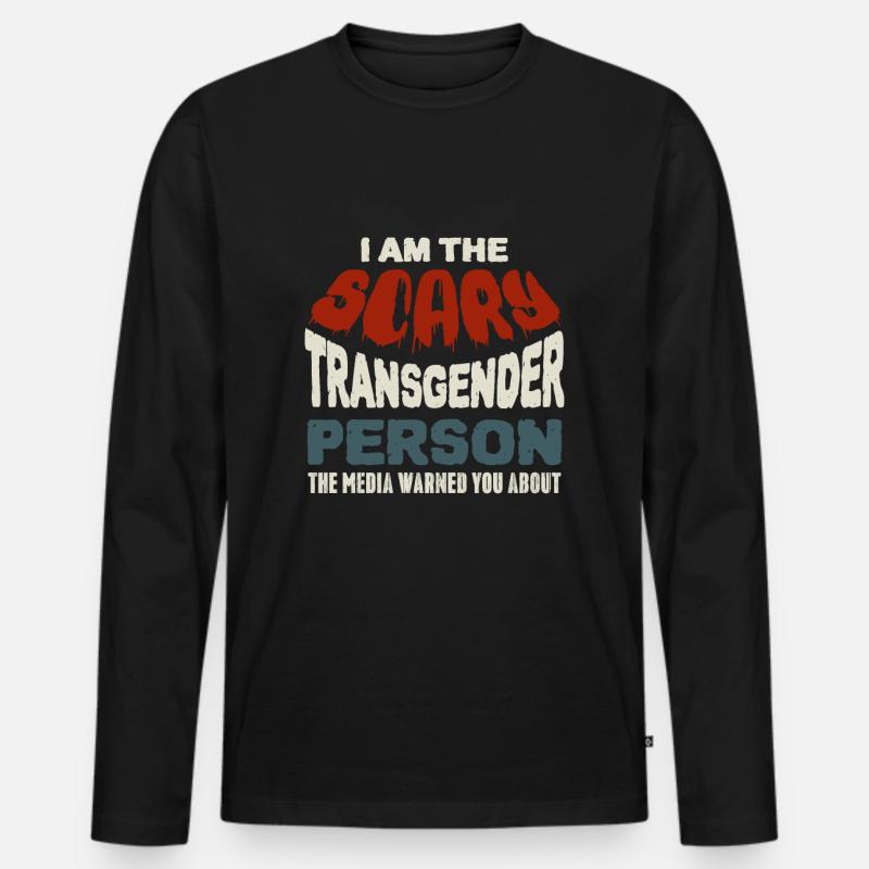 Transgender - Männer Premium Bio Langarmshirt - Schwarz