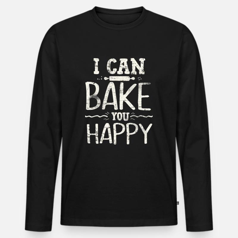Backen - Männer Premium Bio Langarmshirt - Schwarz