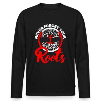 Canada - T-shirt manches longues Premium bio Homme - noir - Devant - Nico (187cm)
