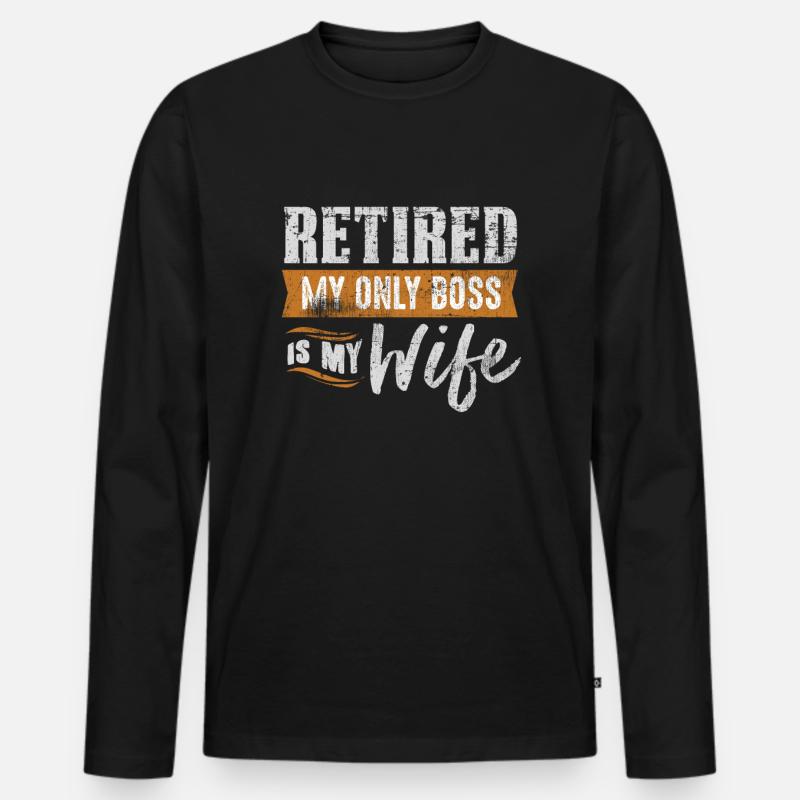 Rentner - Männer Premium Bio Langarmshirt - Schwarz