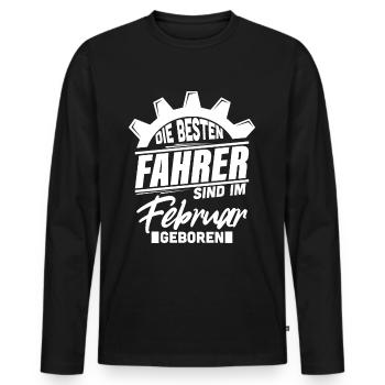 Autofahrer Auto - Männer Premium Bio Langarmshirt - Schwarz - Vorne - Nico (187cm)