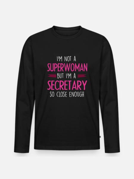 secretary - Men's Premium Organic Long Sleeve Shirt - black