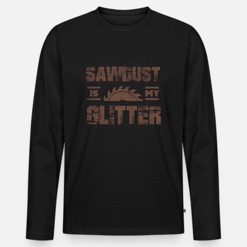 Holzfäller - Männer Premium Bio Langarmshirt - Schwarz