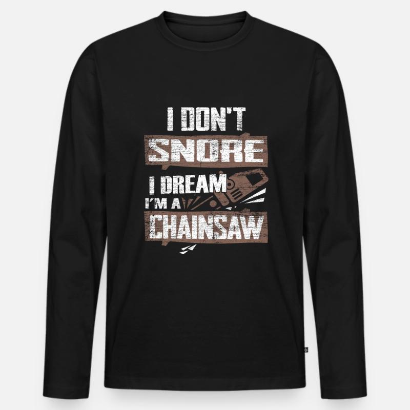 Holzfäller - Männer Premium Bio Langarmshirt - Schwarz