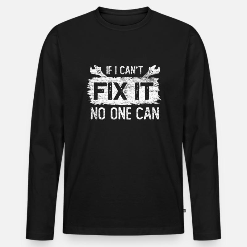 Handwerker - Männer Premium Bio Langarmshirt - Schwarz