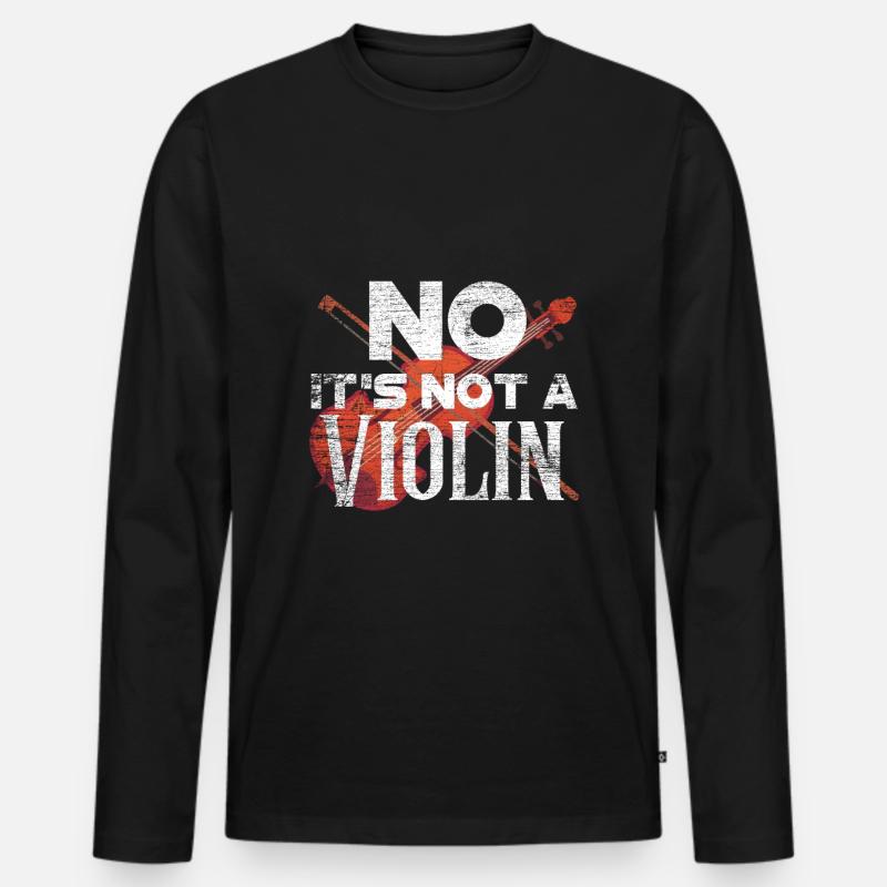 Cello - Männer Premium Bio Langarmshirt - Schwarz