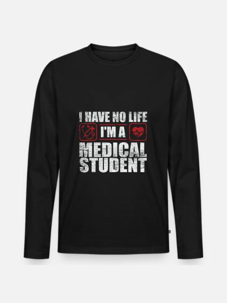 Medicine student - Men's Premium Organic Long Sleeve Shirt - black