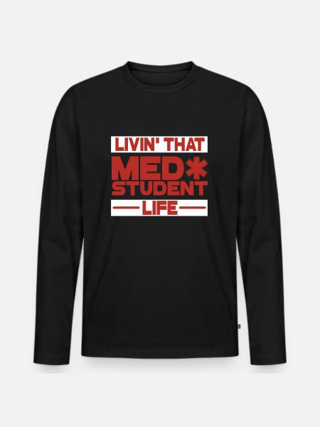 Medicine student - Men's Premium Organic Long Sleeve Shirt - black
