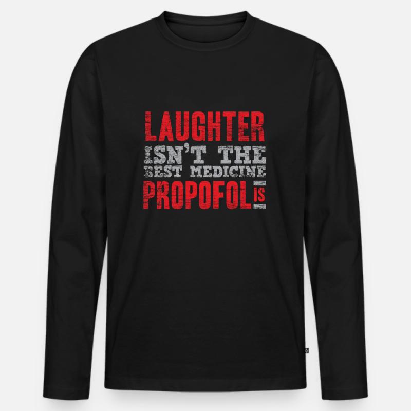 Arzt - Männer Premium Bio Langarmshirt - Schwarz