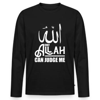 Islam Allah - Men's Premium Organic Long Sleeve Shirt - black - Front - Nico (187cm)