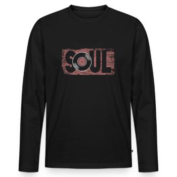 Soul Musik - Männer Premium Bio Langarmshirt - Schwarz - Vorne - Nico (187cm)