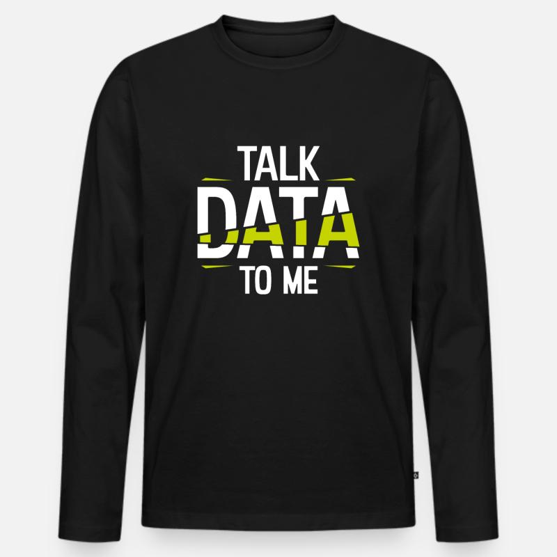 Informatik Student - Männer Premium Bio Langarmshirt - Schwarz