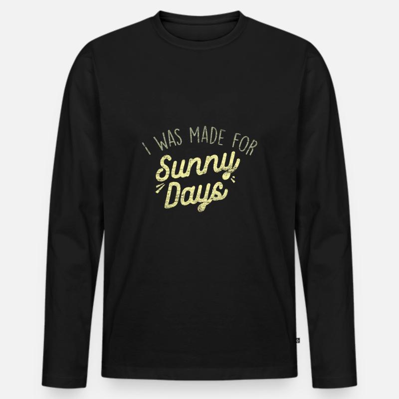 Frühling - Männer Premium Bio Langarmshirt - Schwarz