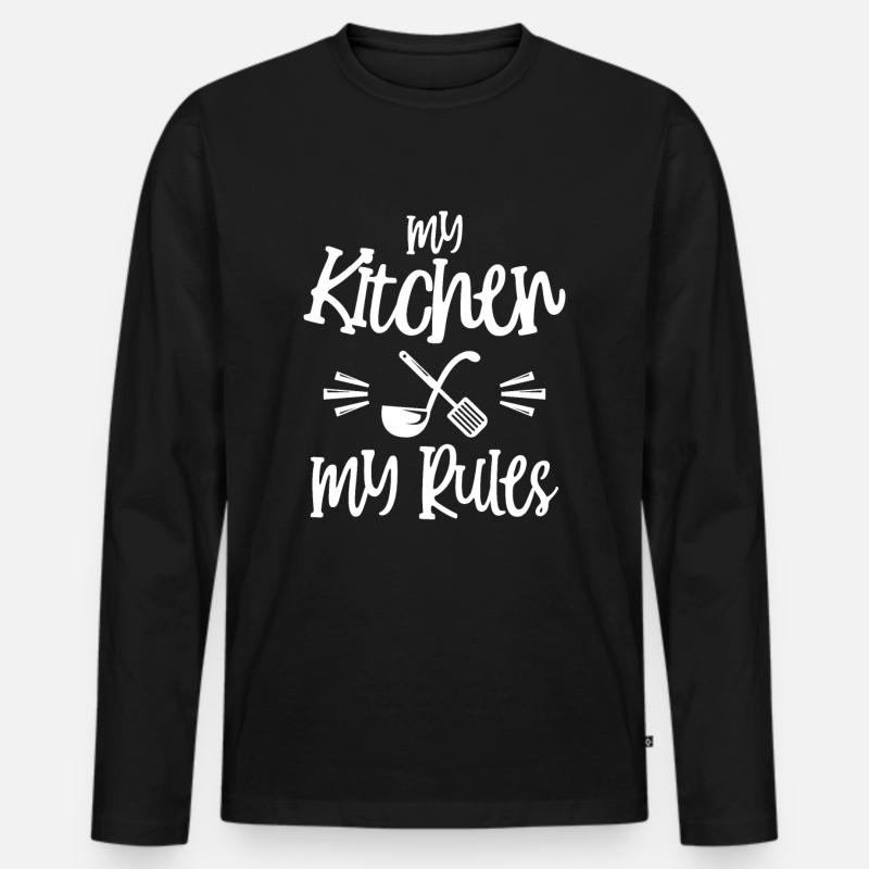 Küche - Männer Premium Bio Langarmshirt - Schwarz
