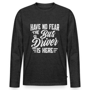 bus driver - Men's Premium Organic Long Sleeve Shirt - heather anthracite - Front - Nico (187cm)