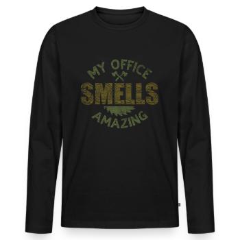 lumberjack - Men's Premium Organic Long Sleeve Shirt - black - Front - Nico (187cm)