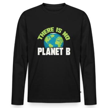 Changement climatique Protection du climat - T-shirt manches longues Premium bio Homme - noir - Devant - Nico (187cm)