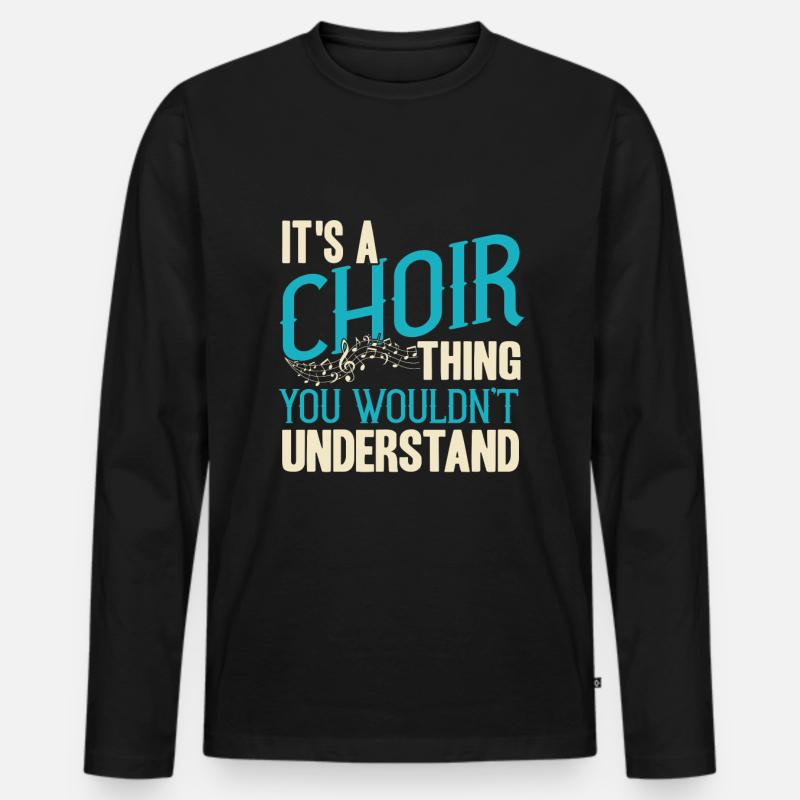 Chor - Männer Premium Bio Langarmshirt - Schwarz