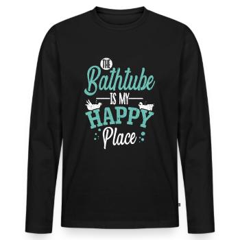 Baignoire salle de bain baignoire - T-shirt manches longues Premium bio Homme - noir - Devant - Nico (187cm)