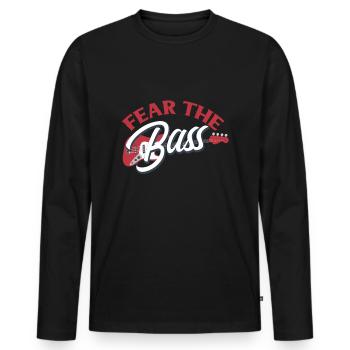 Guitare basse guitare basse - T-shirt manches longues Premium bio Homme - noir - Devant - Nico (187cm)