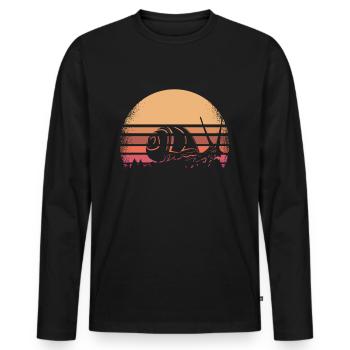 slug - Men's Premium Organic Long Sleeve Shirt - black - Front - Nico (187cm)