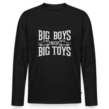 Véhicule tout terrain - T-shirt manches longues Premium bio Homme - noir - Devant - Nico (187cm)