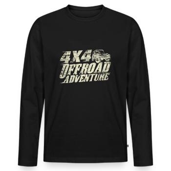 Véhicule tout terrain - T-shirt manches longues Premium bio Homme - noir - Devant - Nico (187cm)