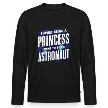 Astronaute - T-shirt manches longues Premium bio Homme - noir - Devant - Nico (187cm)