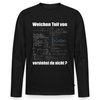 Lustiger Mathematik Spruch Mathematiker Geschenk - Männer Premium Bio Langarmshirt - Schwarz - Vorne - Nico (187cm)