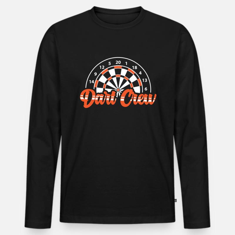 Dart Darts Darter Darten Dartmannschaft Geschenk - Männer Premium Bio Langarmshirt - Schwarz