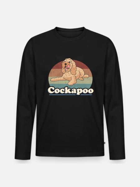 Cockapoo Hund Hundehalter Hundebesitzer Geschenk - Männer Premium Bio Langarmshirt - Schwarz