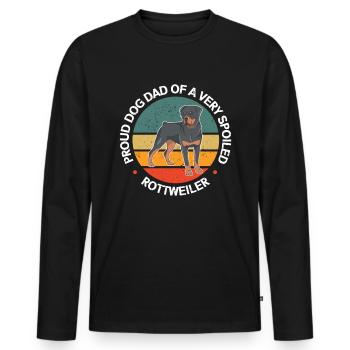 Rottweiler Dad Hundebesitzer Herrchen Geschenk - Männer Premium Bio Langarmshirt - Schwarz - Vorne - Nico (187cm)