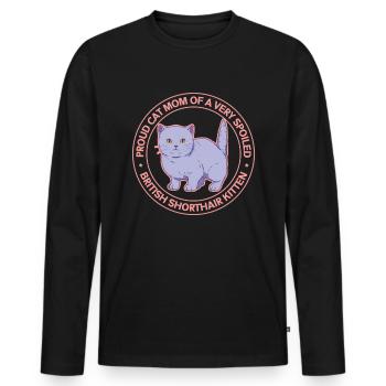 Britisch Kurzhaar Mom British Shorthair Geschenk - Männer Premium Bio Langarmshirt - Schwarz - Vorne - Nico (187cm)
