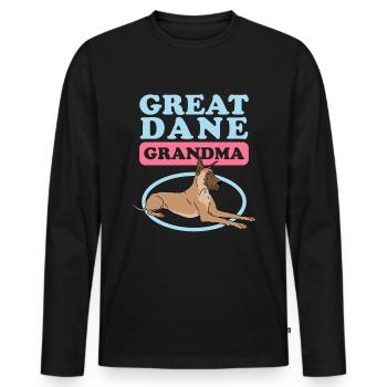 | great dane dogs Cadeau de propriétaire de chien - T-shirt manches longues Premium bio Homme - noir - Devant - Nico (187cm)