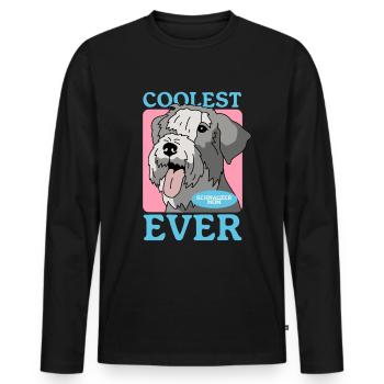 Schnauzer Maman Chien Propriétaire De Chien Cadeau - T-shirt manches longues Premium bio Homme - noir - Devant - Nico (187cm)