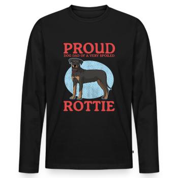 Rottweiler Dad Rottie Hunde Hundehalter Geschenk - Männer Premium Bio Langarmshirt - Schwarz - Vorne - Nico (187cm)