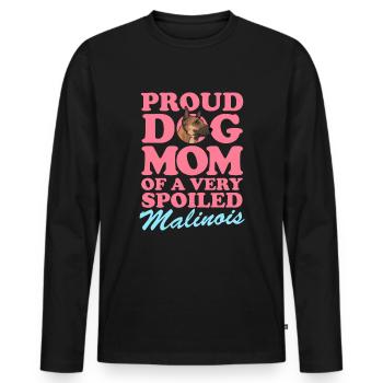 Malinois Mom Belgischer Schäferhund Geschenk - Männer Premium Bio Langarmshirt - Schwarz - Vorne - Nico (187cm)