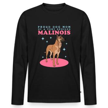 Belgischer Schäferhund Malinois Mom Geschenk - Männer Premium Bio Langarmshirt - Schwarz - Vorne - Nico (187cm)