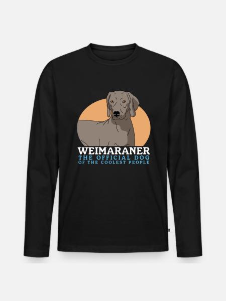 Weimaraner Dog Owner Dog Gift - Men's Premium Organic Long Sleeve Shirt - black