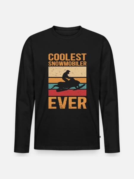 Snowmobile Snowmobile Snowmobile Gift - Men's Premium Organic Long Sleeve Shirt - black