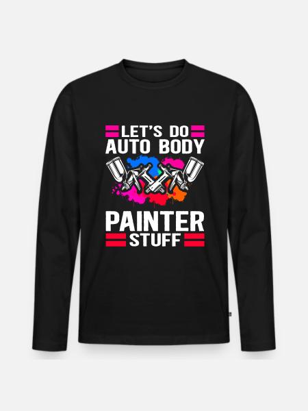 Painter Vehicle Painter Airbrush Gift - Men's Premium Organic Long Sleeve Shirt - black