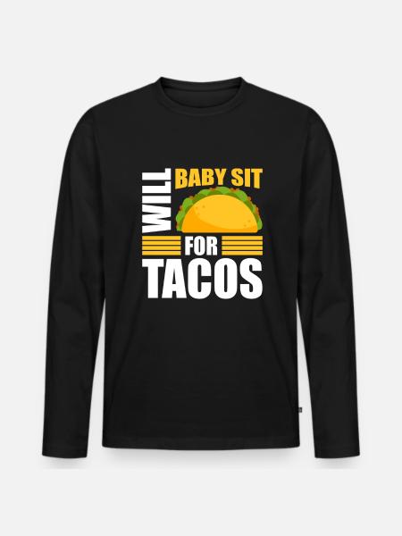 Babysitter Gift Babysitting Best Babysitter - Men's Premium Organic Long Sleeve Shirt - black