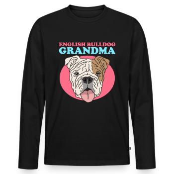 Deutsch Bulldog Grandma Dog Owner Cadeau - T-shirt manches longues Premium bio Homme - noir - Devant - Nico (187cm)