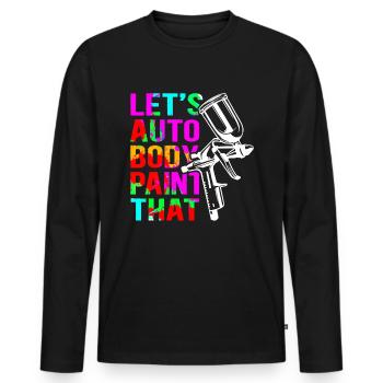Peintre Airbrush Véhicule Peintre Cadeau - T-shirt manches longues Premium bio Homme - noir - Devant - Nico (187cm)